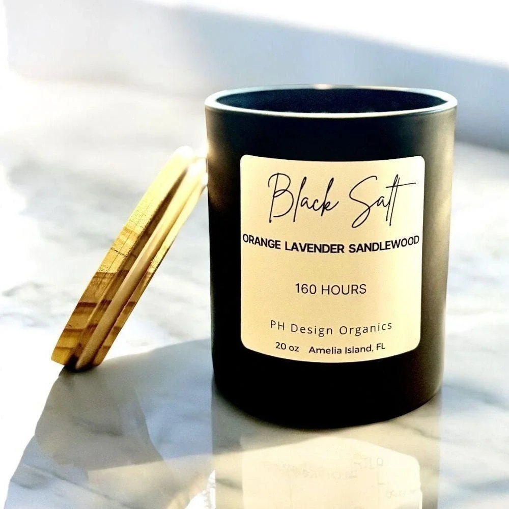 Black Salt Organic Luxury Soy Candkr- notes‎ of the salty air & ocean